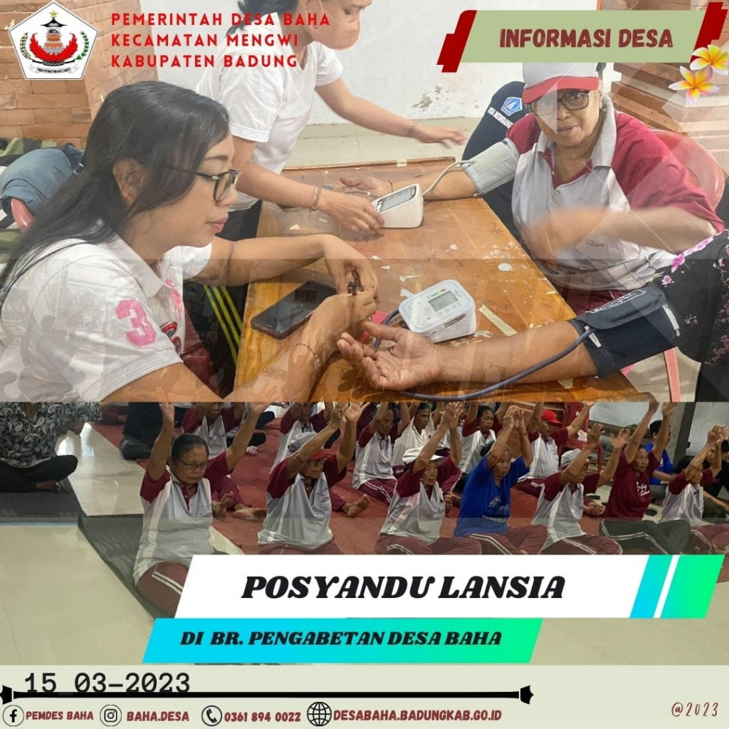 Posyandu Lansia Br. Pengabetan bulan Maret 2023